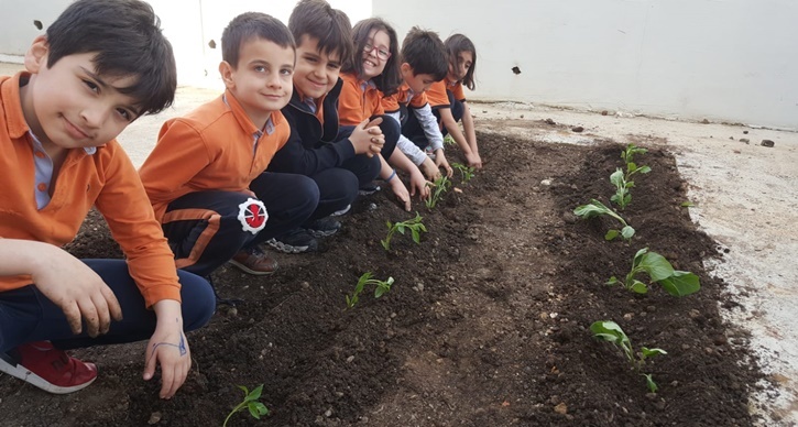 Öğrencilerimiz ve Fideler Toprakla Buluştu