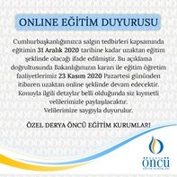 Online Eğitim Duyurusu